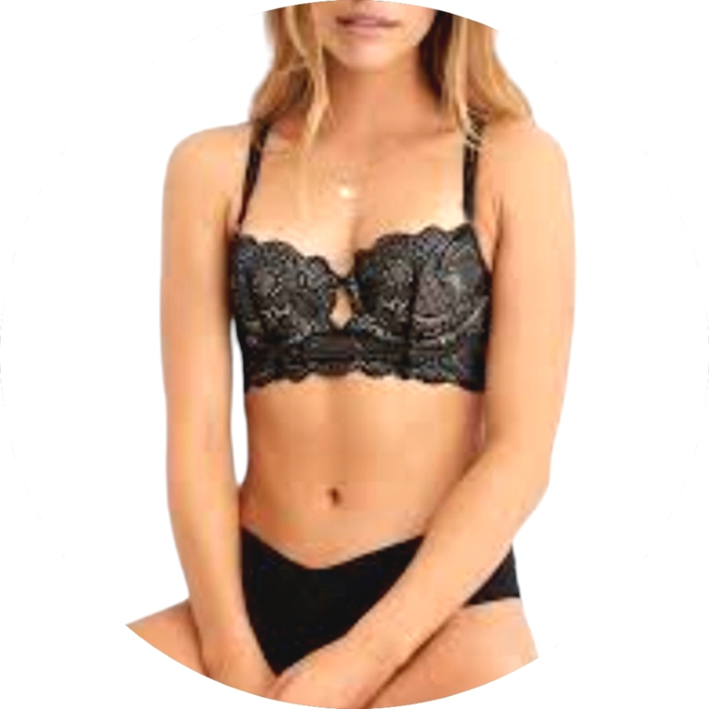 Aerie Real Power Balconette Lightly Lined Slumber Party Lace Bra